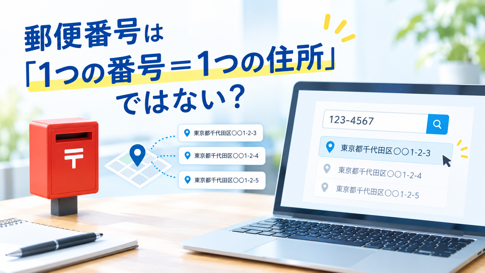 郵便番号は「1つの番号=1つの住所」ではない？
